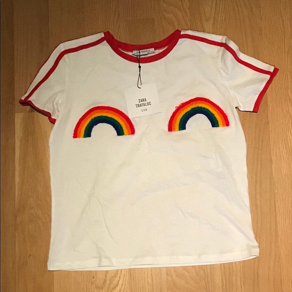 Zara Rainbow Ringer Tee